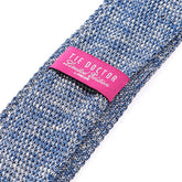 Denim Blue Polka Dot Silk Knitted Tie - Tie Doctor